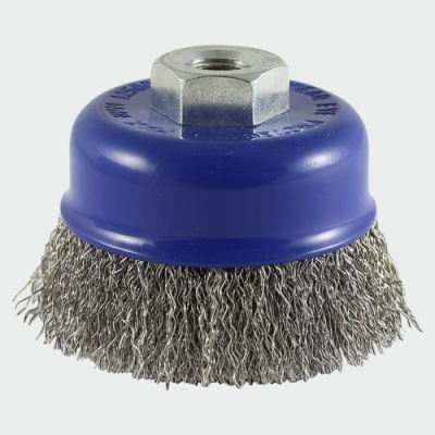 Stainless steel 75mm crimped cup brush